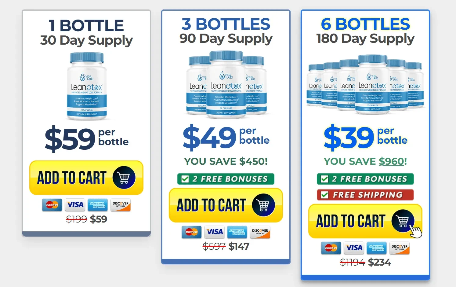 Buy Leanotox 6 Bottles